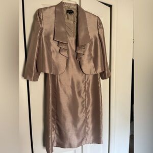 Tahari Elegant Satin Dress with Jacket